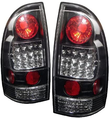 Spyder 5007919 Toyota Tacoma 05-15 LED Tail Lights (not compatible with factory equipped led tail lights) - Signal-3157(Not Included) ; Parking-LED ; Reverse-921(Not Included) - Black (Black)