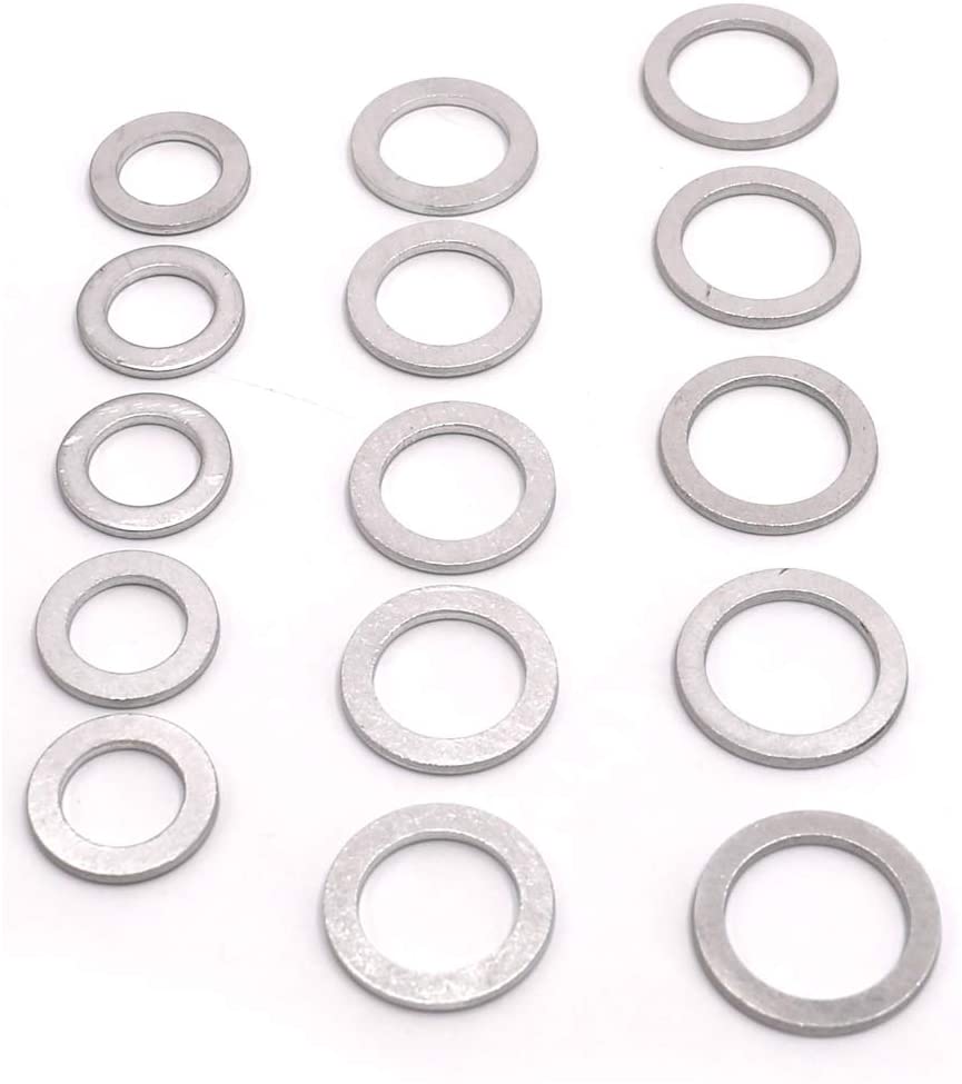 UTSAUTO Oil Crush Washers/Drain Plug Gaskets 15 Packs Replacement for Part # 94109-20000, 94109-14000, 90471-PX4-000 for Honda Accord Acura Civic Ridgeline Odyssey CRV CR-V Pilot Fit Element