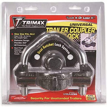 Trimax Premium Universal Die Cast Unattended Trailer Lock, Huge 9/16" Dia. Shackle UMAX50, Clam Packaging