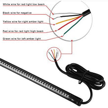 Wiipro Universal led Harley Davidson Light Strip Tail Brake Stop Turn Signal 32LED 8" Flexible led light for motorcycle