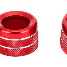 Gorgeri 3pcs Aluminum Alloy Left Drive Air Conditioning Knobs Circle Trim Fit for X1 2013-2015(Red)