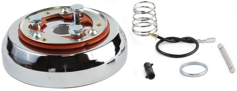 3-Hole Polished Hub Adapter Installation Kit For Aftermarket Steering Wheels