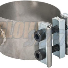 GlowShift 2-1/4"-2-1/2" Clamp-On Wideband Air/Fuel Ratio Gauge Oxygen Sensor Bung Adapter - No Weld Design
