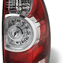 For 05-15 Toyota Tacoma Pickup Truck Red Clear Rear Tail Lights Brake Lamps Passenger Right Side Replacement