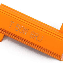 FOORDAY 50W 8ohm 7443 Double Resistors Led Load Resistors Connector for Turn Signal Bulb & DRL Error Free LED Canbus Decoder (2 Pcs)