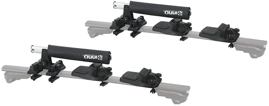 INNO INA455 Kayak Roof Rack - Universal Mount (2) Kayak Carrier (Black/Silver)