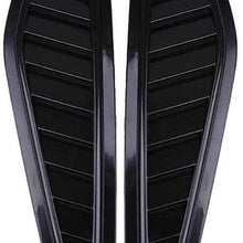 LSJVFK 1 Pair Universal Car Decorative Air Flow Intake Hood Scoop Vent Bonnet Decorative