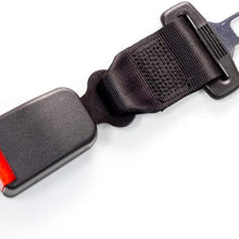 Seat Belt Extender Pros E4 Safety Certified Regular 7 Inch Seat Belt Extender (7/8 Inch Metal Tongue Width, Type A) Click-and-Go to Drive Safely (Black, 1-Pack)