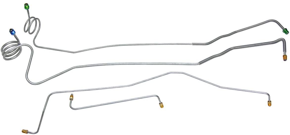 Compatible With 1973-1980 Chevrolet GMC C10 C15 Truck 2WD Power Disc Front Brake Line Set Kit Steel