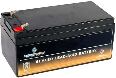 SLA Replacement Battery for 12V 3.2AH AGM Battery- Replaces BP3-12 ES3-12 PS-1230 PW1203- Chrome Battery
