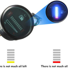 WonVon Fuel Level Gauge,2" 52mm Universal Car Motorcycle Fuel Level Meter Gauge 12V LED Light Display Fuel Tank Gauge Boat Truck RV