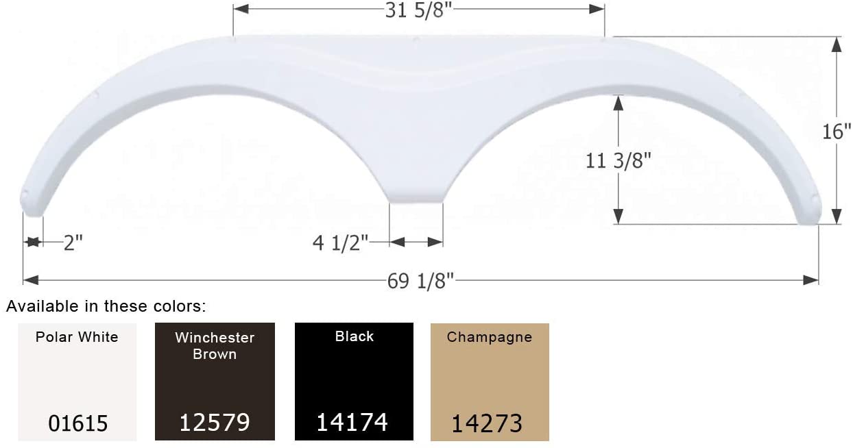 ICON Fender Skirt, Tandem, Heartland, FS763, Winchester Brown