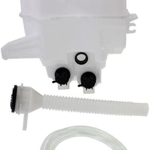 Washer Reservoir Windshield Expansion Tank Single Pump Type w/Washer Pump, Filler Neck, Cap, and Fluid Level Sensor Port compatible with Vehicles