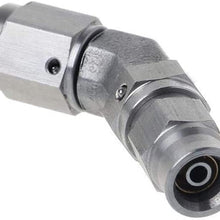 FSLLOVE FANGSHUILIN Tight an -3 AN3 45 Degree Stainless Steel PTFE Custom Brake Hose Fitting (Color : Silver)