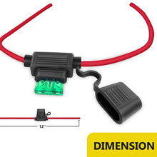 MCIGICM 12 AWG Inline Fuse Holder with 30A ATC/ATO Blade Fuse, 5 Pack