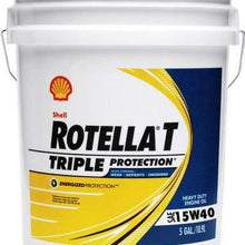 Shell Rotella 550019916 T Triple Protection 15W-40 Heavy Duty Engine Oil -1 - 5 Gallon Pail