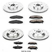 Power Stop K1548 Front and Rear Z23 Carbon Fiber Brake Pads with Drilled & Slotted Brake Rotors Kit