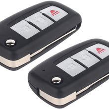 OCPTY 2X Uncut Keyless Entry Remote Control Key Fob Transmitter Replacement fit for 14-18  Nissan Rogue ADP12548301S