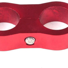 For AN10 AN-10 19mm Hose Separator Clamp Adapter Bracket Billet Oil Fuel Water Aluminium Red