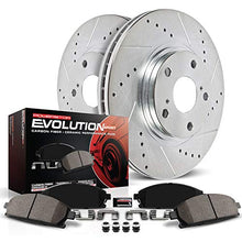 Power Stop K5312 Rear Z23 Carbon Fiber Brake Pads with Drilled & Slotted Brake Rotors Kit