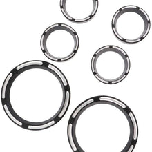 Baosity 4 Inch Speedometer 2 Inch Gauge Burst Bezel Kit for 1996-2013 Electra Glide/Street Glide/Road Glide &Trike - Black