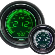 Water Temperature Gauge- Electrical Green/white EVO Series 52mm (2 1/16")