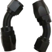 2pcs 10AN Swivel Oil/Air/Fuel/Gas Line Hose End Fitting Elbow 45 Degree