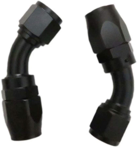 2pcs 10AN Swivel Oil/Air/Fuel/Gas Line Hose End Fitting Elbow 45 Degree