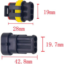 ESUPPORT 10 X 2 Pin Way Car Waterproof Electrical Connector Plug Socket Plug Kit Wire AWG Gauge Marine Terminals