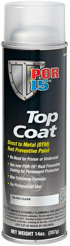 POR-15 45718 Top Coat Gloss Clear Spray Paint, 14. Fluid_Ounces