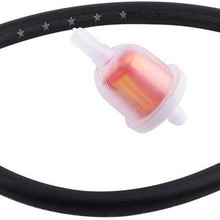Inline Fuel Gas Filter, Delaman Oil Filter Universal Motorcycle Gasoline Fuel Filter Kit With Tubing Clips
