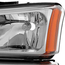 For 2003-2006 Chevy Silverado Avalanche OE Replacement Chrome Headlights Driver+Passenger Head Lamps Pair