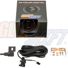 GlowShift 10 Color Digital Air Temperature Gauge Kit - Reads Outside Air Temp from -40-200 Degrees F - Includes Sensor - Multi-Color LED Display - Tinted Lens - 2-1/16" (52mm)