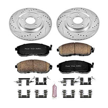 Power Stop K6094 Front Z23 Carbon Fiber Brake Pads with Drilled & Slotted Brake Rotors Kit