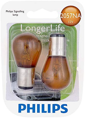 Philips 2057NA LongerLife Miniature Bulb, 2 Pack