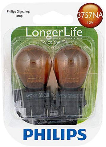 Philips 3757NALLB2 LongerLife Miniature Bulb, 2 Pack