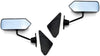 iJDMTOY Pair Universal F1 Style Side Mirrors w/Blue Glass Compatible With Acura Honda Mazda Subaru Toyota Nissan Scion, etc (Brackets Included w/Twill Weave Carbon Fiber Look Finish)