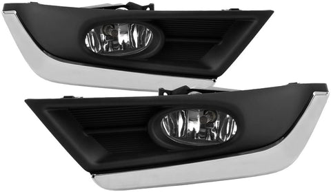 Spyder Auto Spyder 5084897 Honda CRV 2017-2018 OEM Chrome Trim Fog Lights W/Switch and Cover - Clear