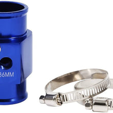 Water Temp Temperature Joint Pipe Sensor Gauge Radiator Hose Adapter 36mm Blue