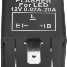 Gerioie LED Flasher Relay, Stable 3-Pin LED Relay, Safe Waterproof Dustproof for Industrial Flasher Relay