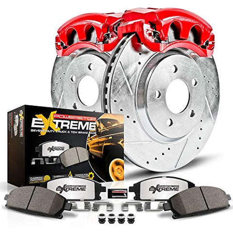 Power Stop KC1865-36 Front Z36 Truck and Tow Brake Kit with Calipers