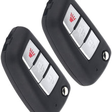 OCPTY 2X Uncut Keyless Entry Remote Control Key Fob Transmitter Replacement fit for 14-18  Nissan Rogue ADP12548301S