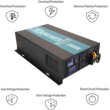WZRELB 2000W 12V 120V Pure Sine Wave Solar Power Inverter with Remote Control Switch