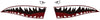 iJDMTOY Complete Set 60-Inch Full Size Shark Mouth w/Eye Die-Cut Vinyl Decals for Car (Left & Right)