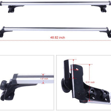 ECCPP Adjustable Length Roof Rack Cross Bar with Locks Roof Rack Cross Bars Luggage Cargo Carrier Rails w/3 Kinds Clamp Fit for 2006-2017 Ford Honda Civic Hyundai Elantra Dodge Charger