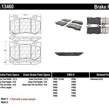 StopTech 309.13460 Sport Brake Pads with Shims and Hardware