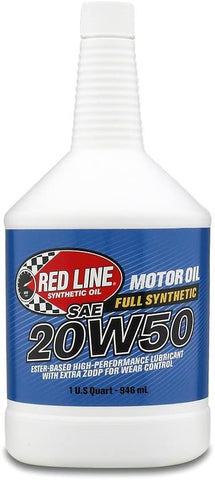 Red Line 12504 20W50 Synthetic Oil - 1 Quart Bottle (Pack of 4)
