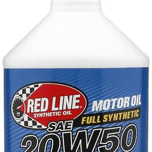 Red Line 12504 20W50 Synthetic Oil - 1 Quart Bottle (Pack of 4)
