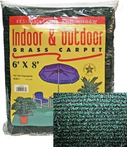 Outdoor Grass Mat for Patios, RV, Camping (6x8 Feet), Green