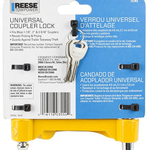 REESE Towpower 72783 Coupler Lock, Adjustable Storage Security, Heavy-Duty Steel